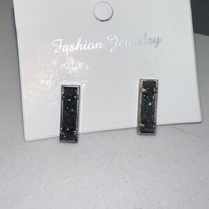 Kendra Scott, Black metal/ druzy black stone, Lady style earrings